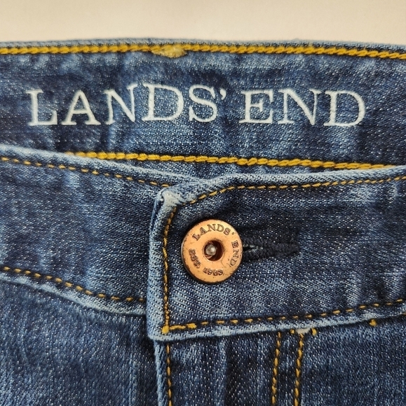 Lands End Womens Midrise Slim Ankle Crop Jeans-Size 14 - Picture 7 of 10